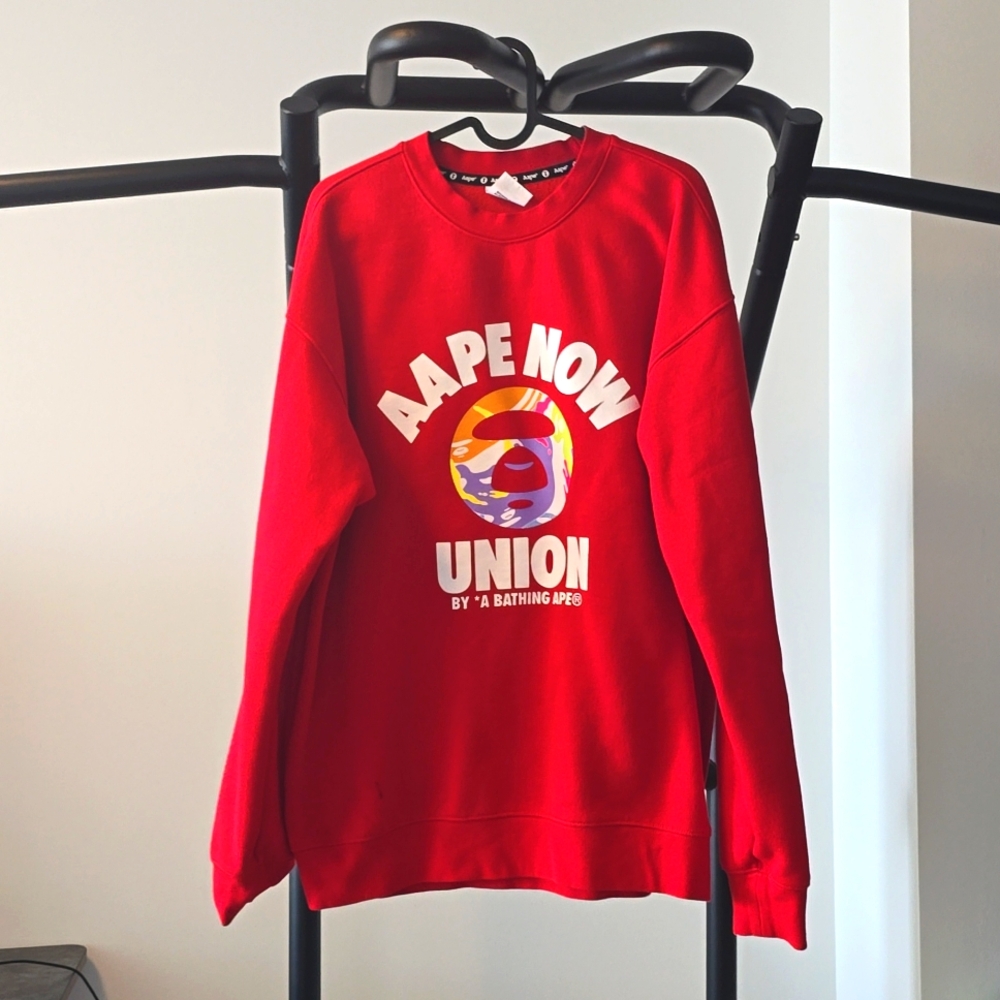 AAPE red sweatshirt